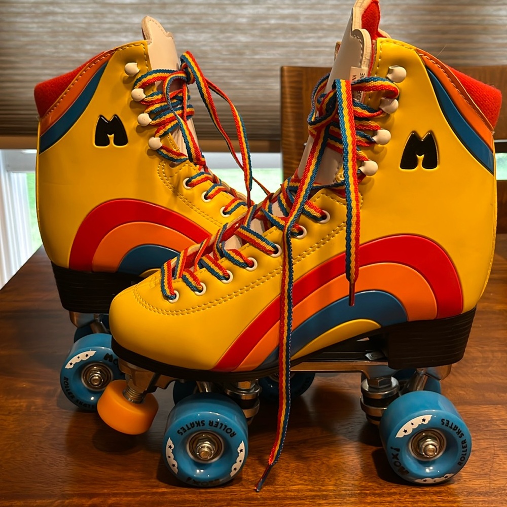 Moxi Roller Skates - Rainbow Riders 
Colorful Retro Roller Skates